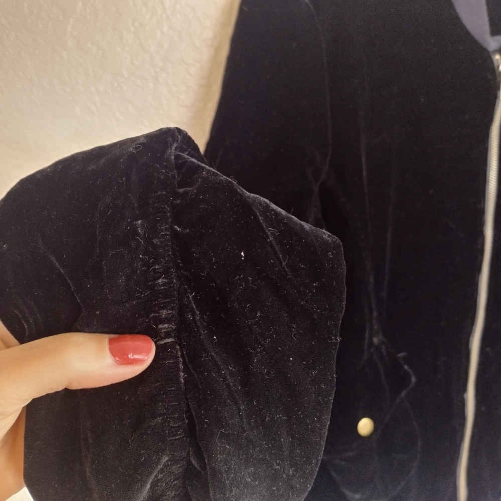 Ivy Jane embroidered velvet bomber jacket sz L - Picture 5 of 7
